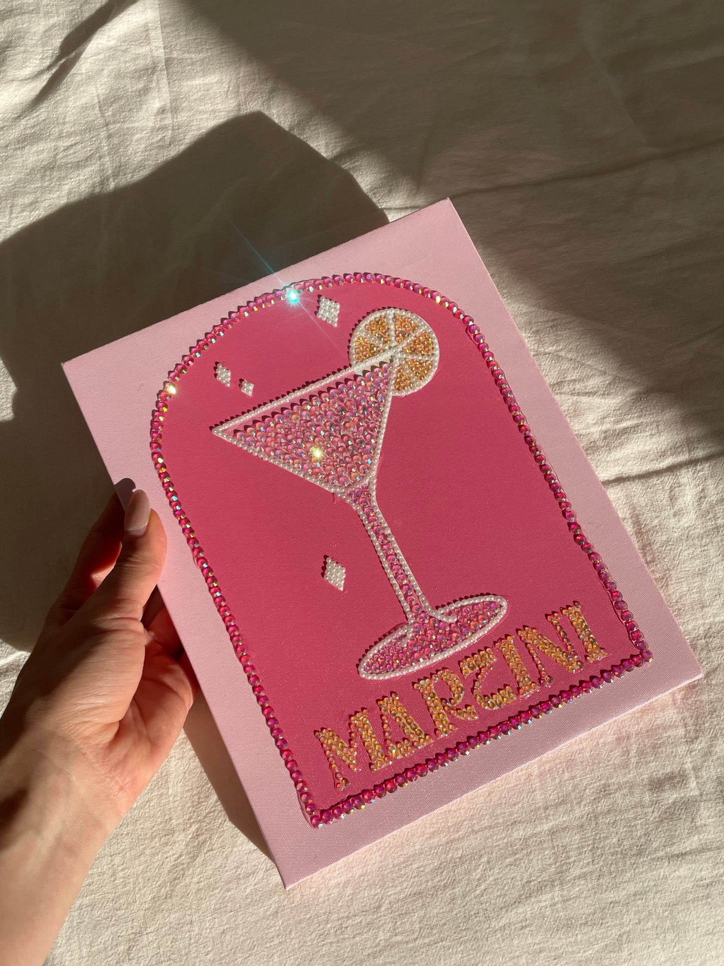 "Martini" Diamond Canvas