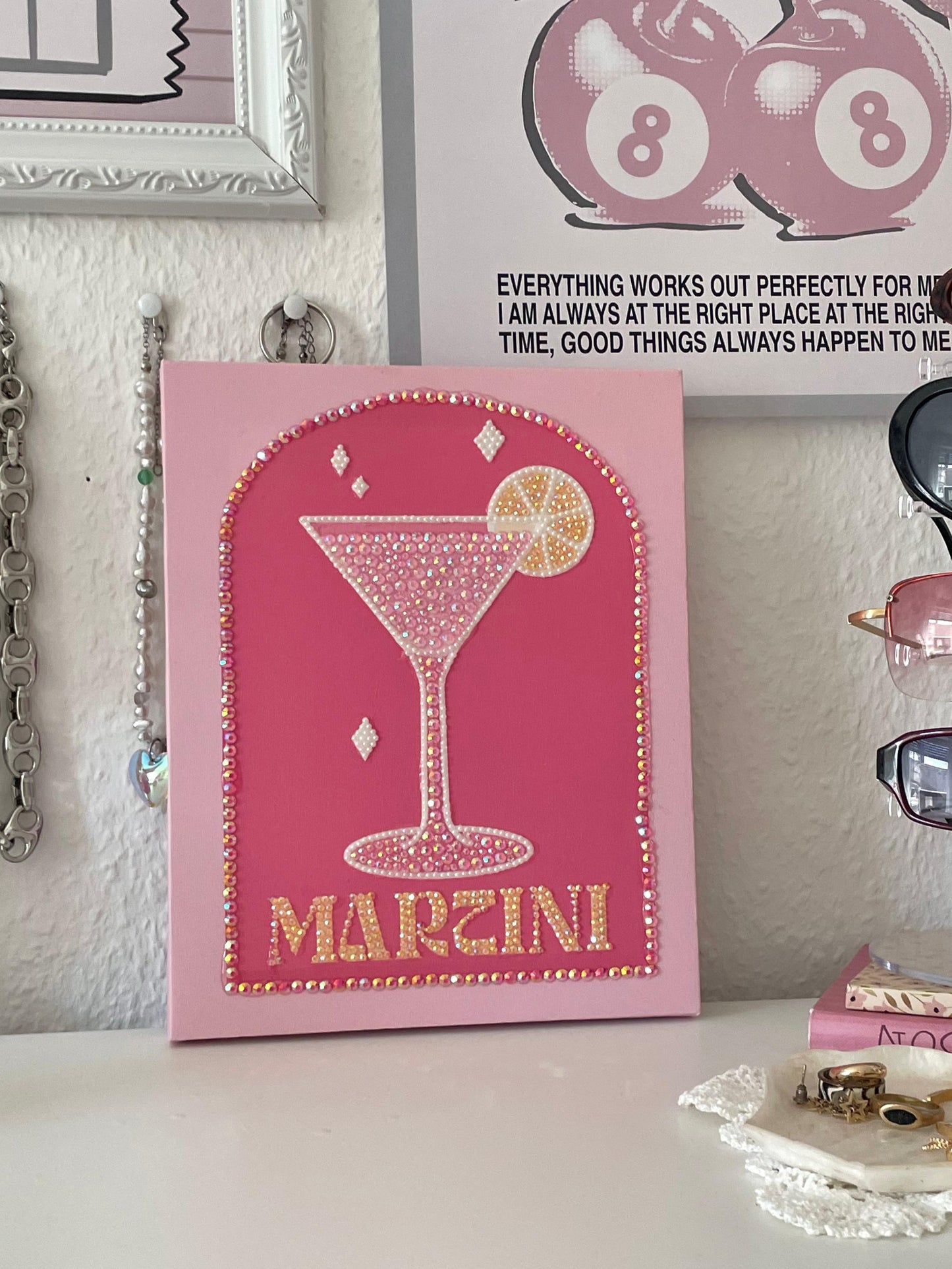 "Martini" Diamond Canvas